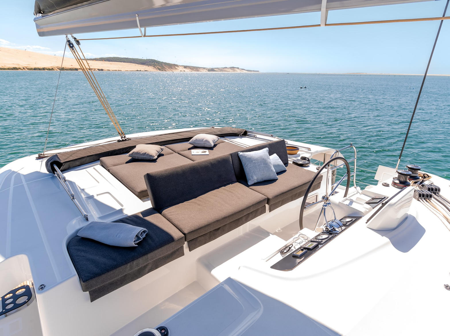 The foredeck on the Lagoon 46