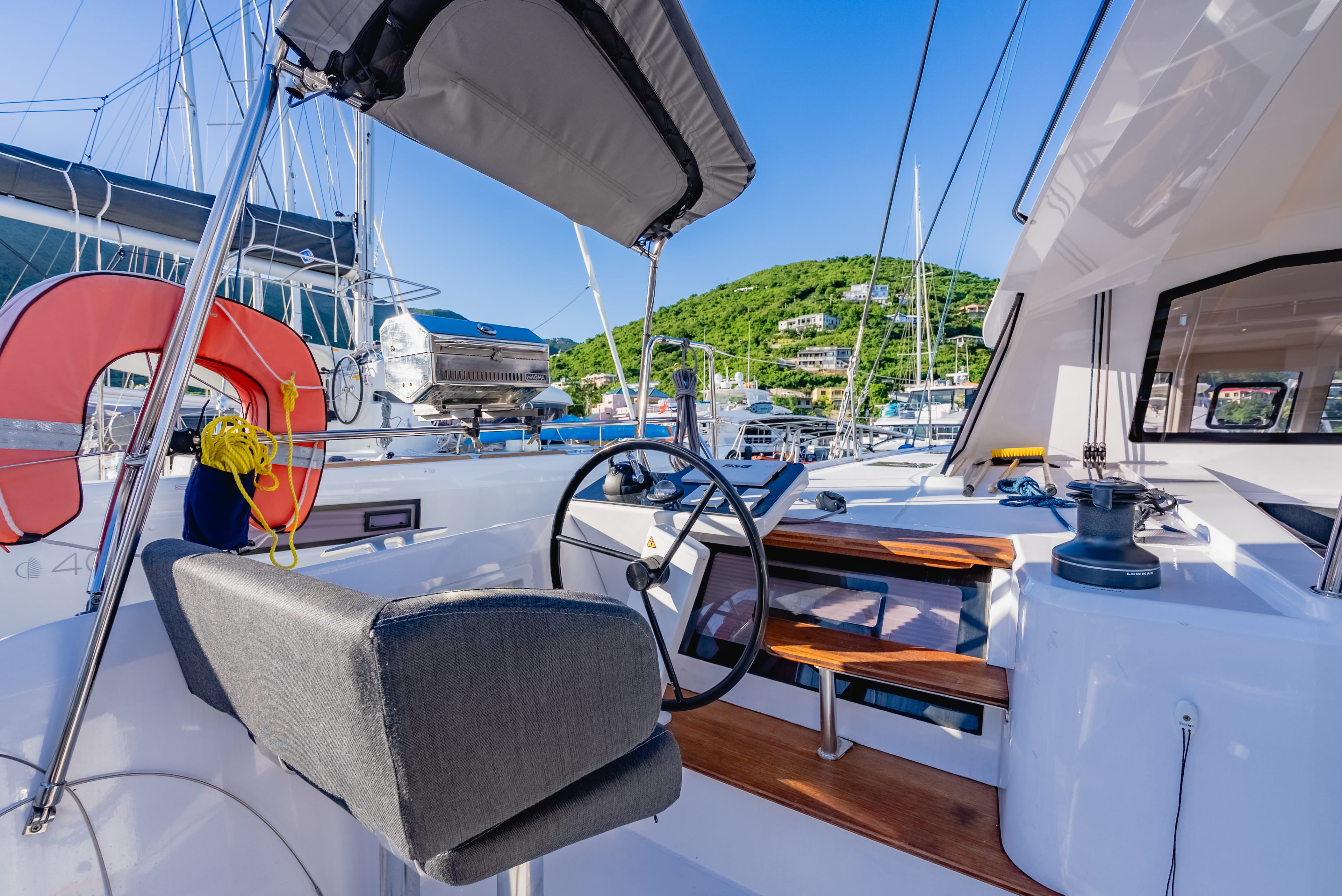 The saloon on the Nautitech 44 Open