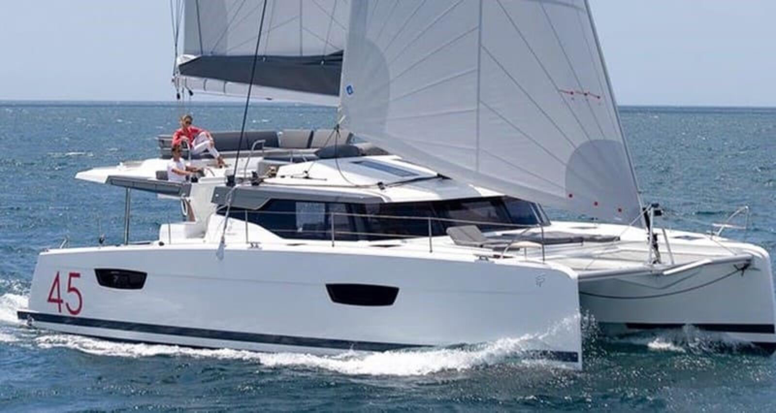 Under sail on the Fountaine Pajot Elba 45